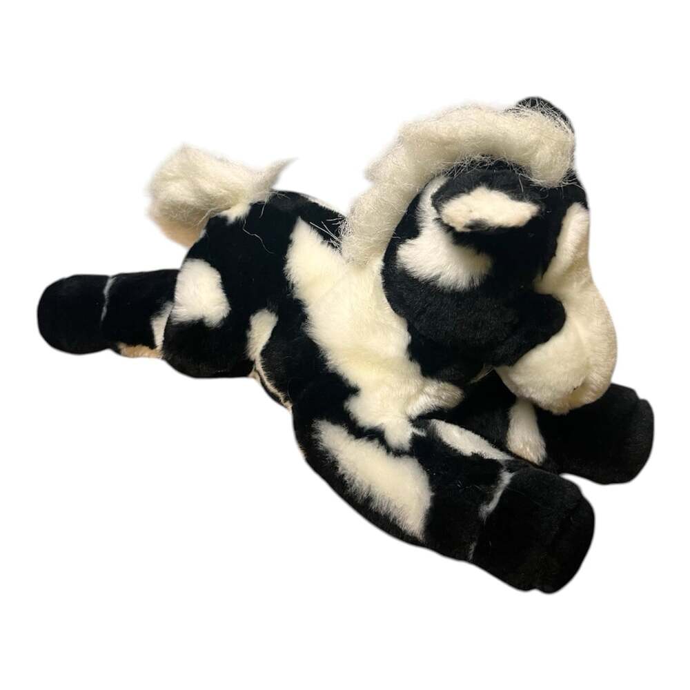 Aurora World Flopsies Geronimo Black White Horse Pony Plush Stuffed Animal 12"